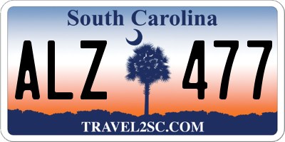 SC license plate ALZ477