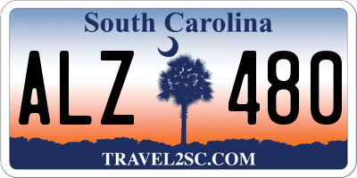 SC license plate ALZ480