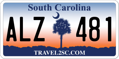 SC license plate ALZ481