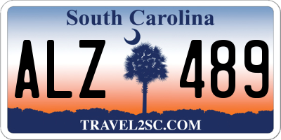SC license plate ALZ489