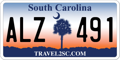 SC license plate ALZ491