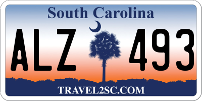 SC license plate ALZ493