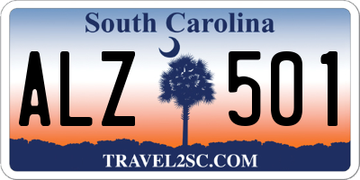 SC license plate ALZ501