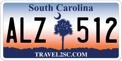 SC license plate ALZ512