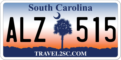 SC license plate ALZ515
