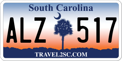 SC license plate ALZ517