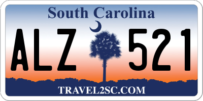 SC license plate ALZ521