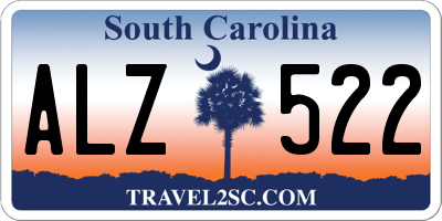 SC license plate ALZ522
