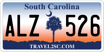 SC license plate ALZ526