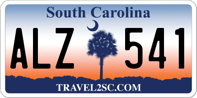 SC license plate ALZ541