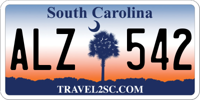 SC license plate ALZ542