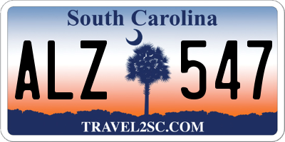 SC license plate ALZ547