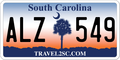 SC license plate ALZ549