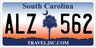 SC license plate ALZ562