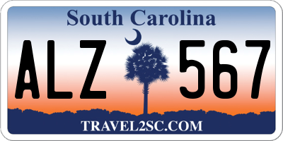 SC license plate ALZ567