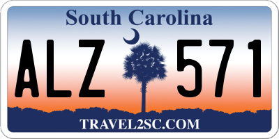 SC license plate ALZ571