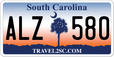 SC license plate ALZ580