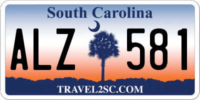 SC license plate ALZ581