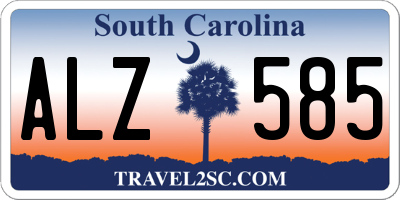 SC license plate ALZ585