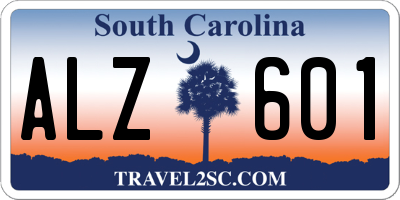 SC license plate ALZ601