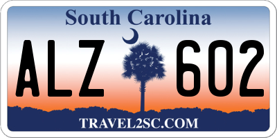 SC license plate ALZ602