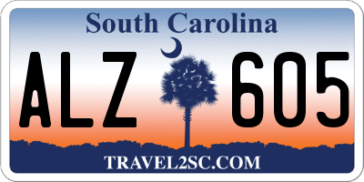 SC license plate ALZ605