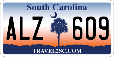 SC license plate ALZ609