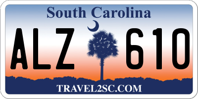 SC license plate ALZ610