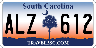 SC license plate ALZ612