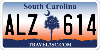 SC license plate ALZ614