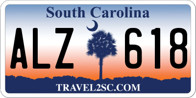 SC license plate ALZ618