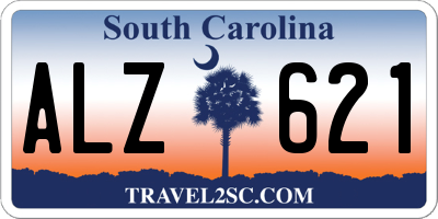 SC license plate ALZ621