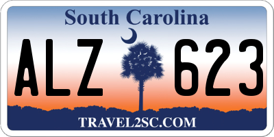 SC license plate ALZ623