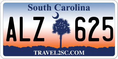 SC license plate ALZ625