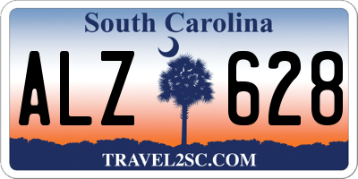 SC license plate ALZ628