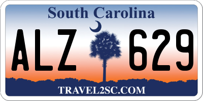 SC license plate ALZ629