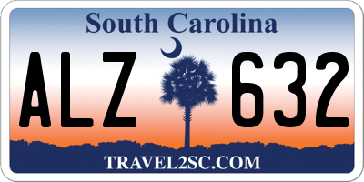 SC license plate ALZ632