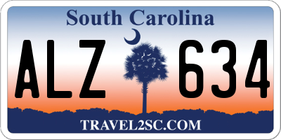 SC license plate ALZ634