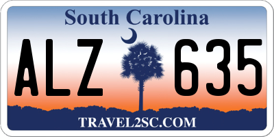 SC license plate ALZ635