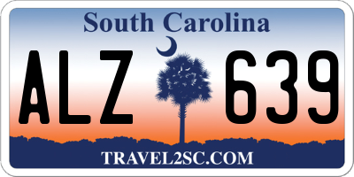 SC license plate ALZ639