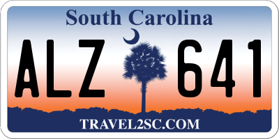 SC license plate ALZ641