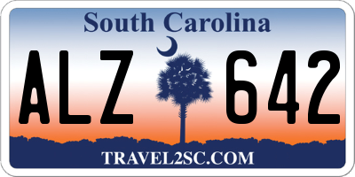 SC license plate ALZ642