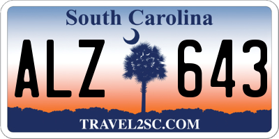 SC license plate ALZ643