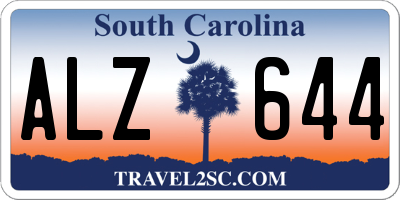 SC license plate ALZ644