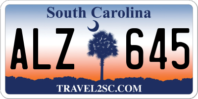 SC license plate ALZ645