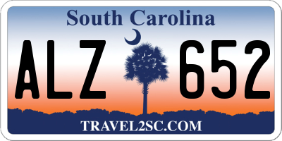 SC license plate ALZ652