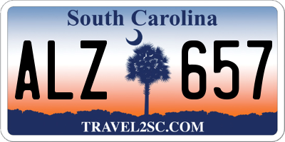 SC license plate ALZ657