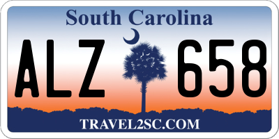 SC license plate ALZ658