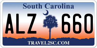 SC license plate ALZ660