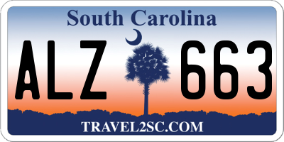 SC license plate ALZ663